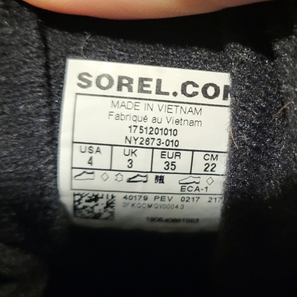 Sorel Boots Youth Cheyanne II Black US Size 4Y Wns 5.5-6 - Picture 5 of 7